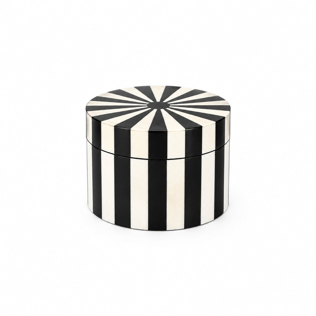 Round Monochrome Geometric Box (Small)