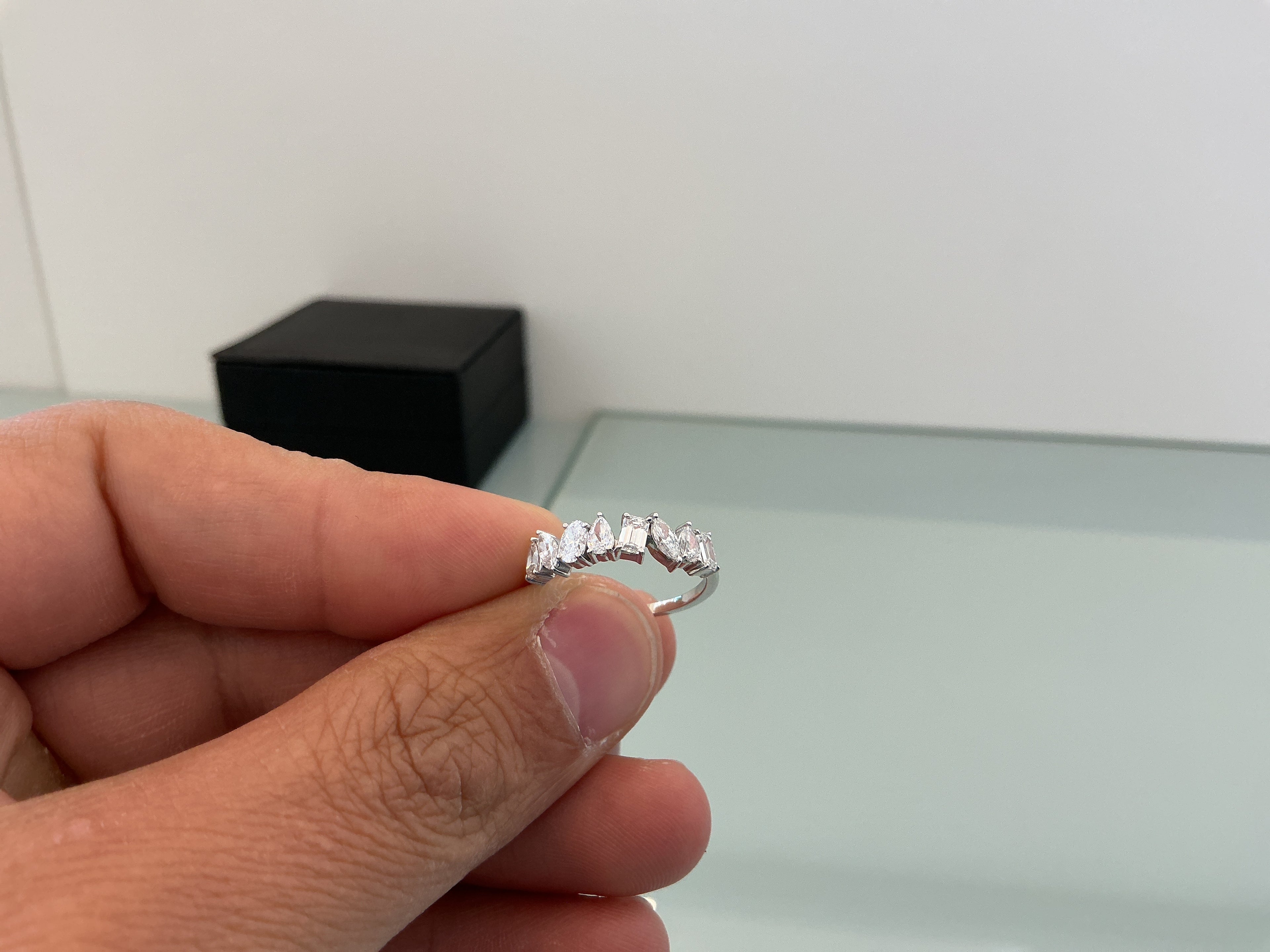 WHITE MIX STONE LAB GROWN RING LR056