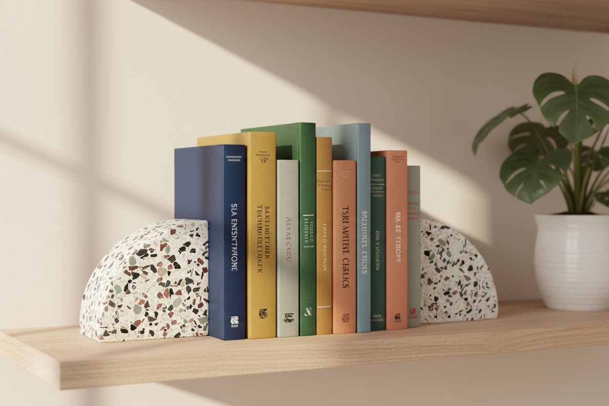 Granite Half-Moon Bookend