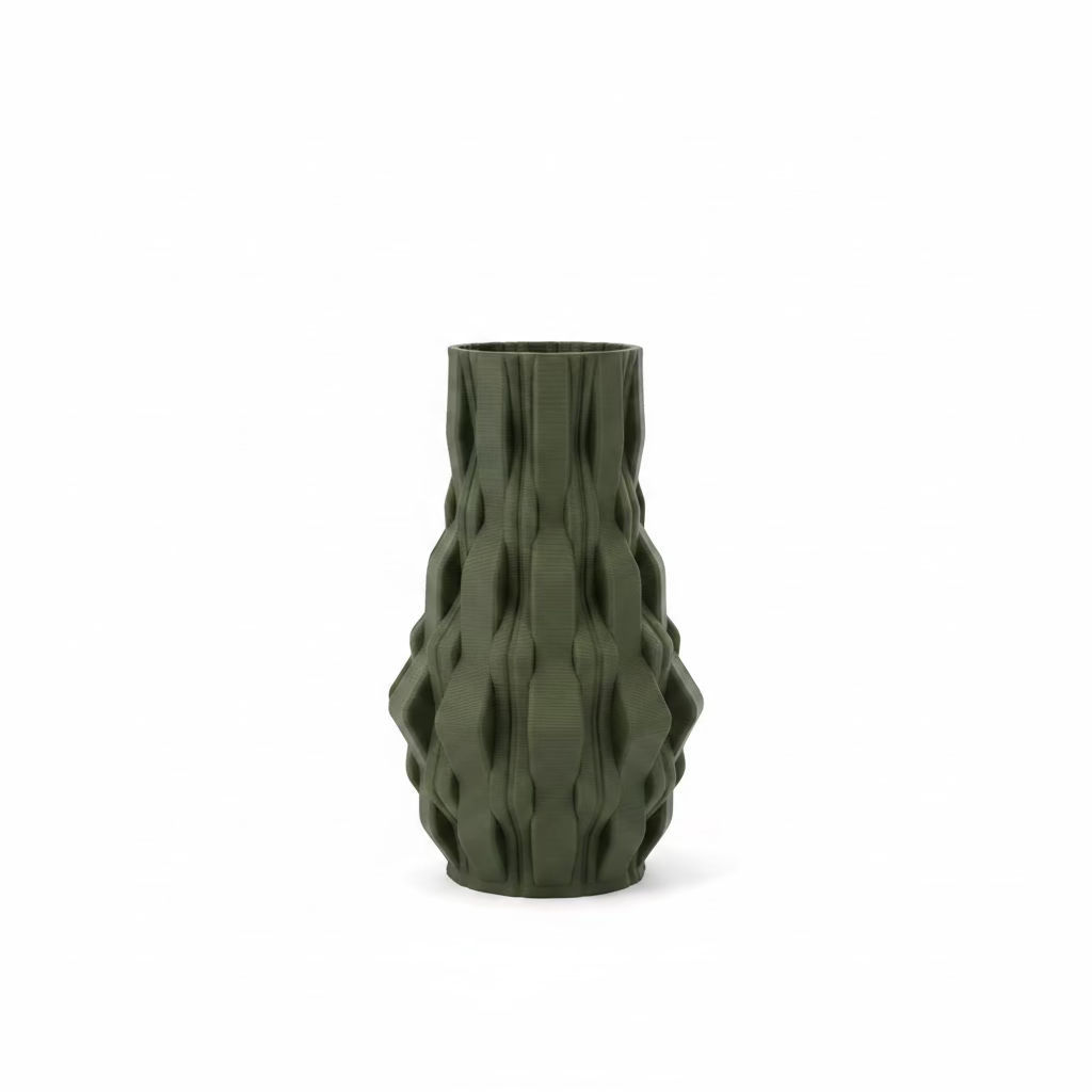 Forest Green Layered Vase