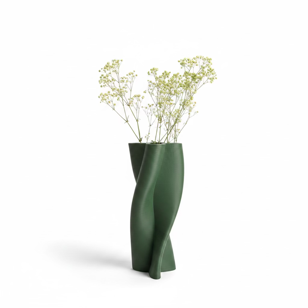 Forest Green Split Vase