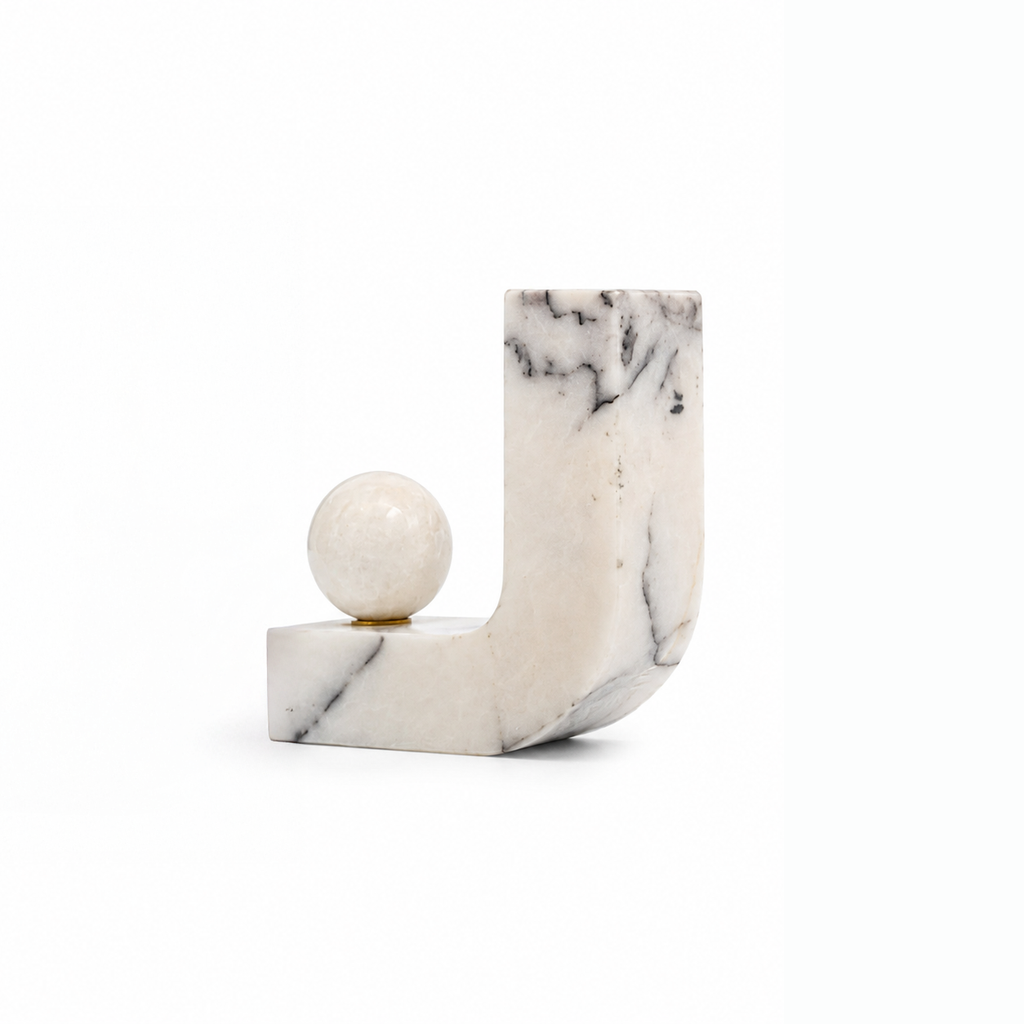 Marble Sphere Bookends/Tissue Holder