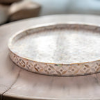 Round Mother of Pearl Tray
