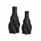 Black Twist Vase