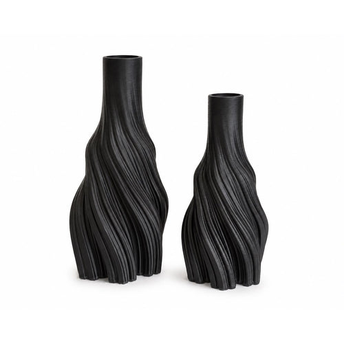 Black Twist Vase