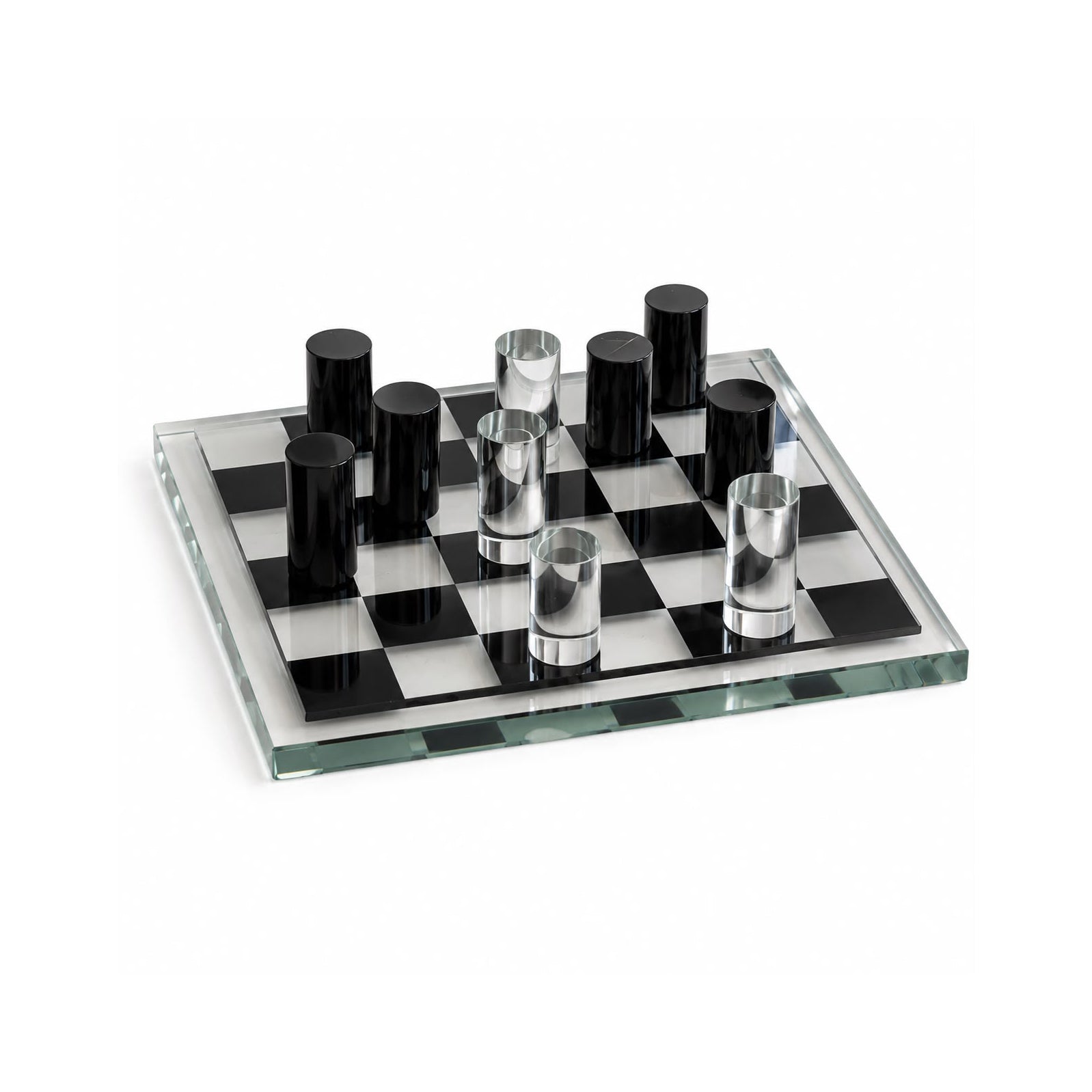 Glass Checkers Set