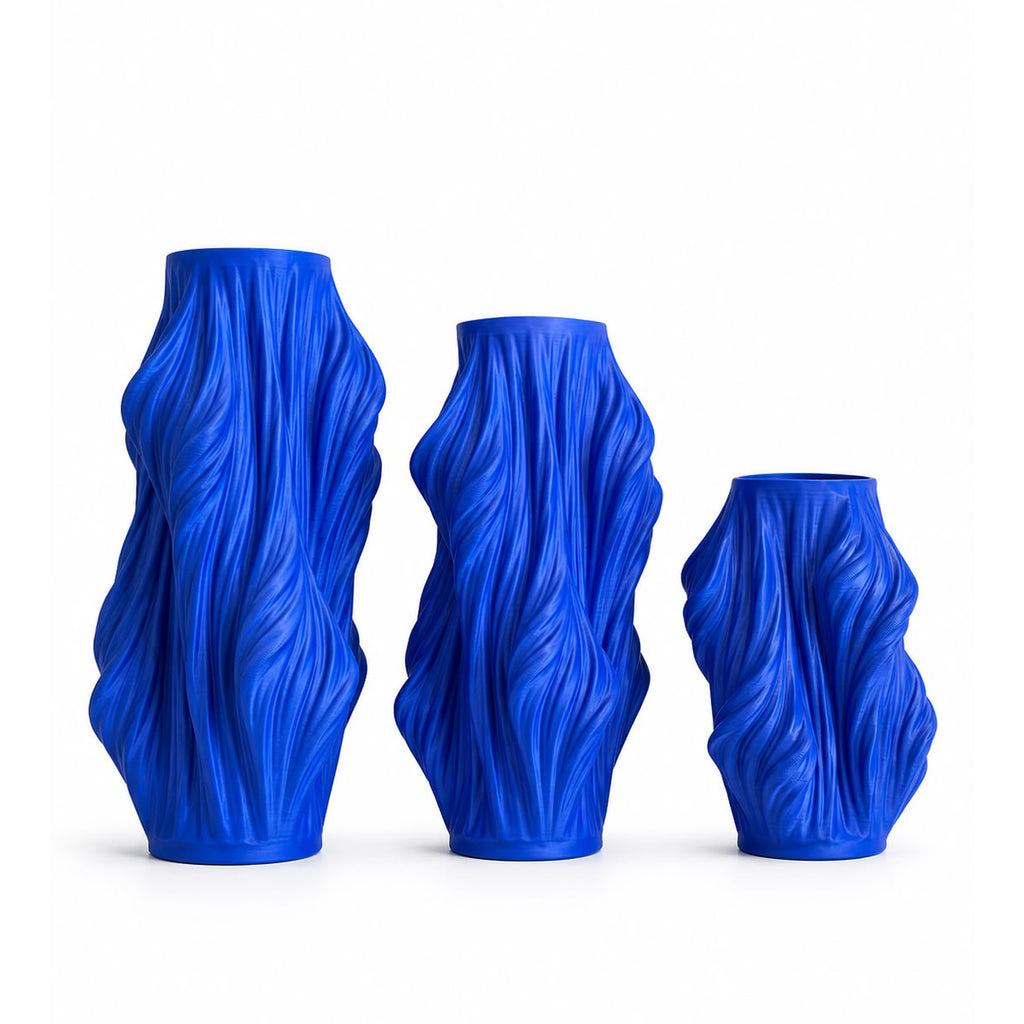 Royal Blue Twirl Vase