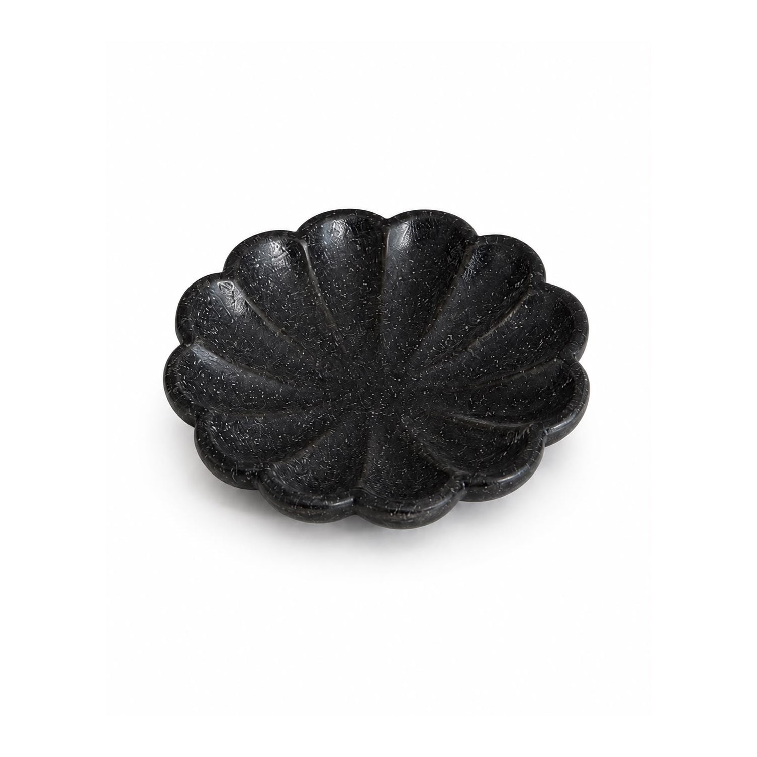 Small Black Flower Plate