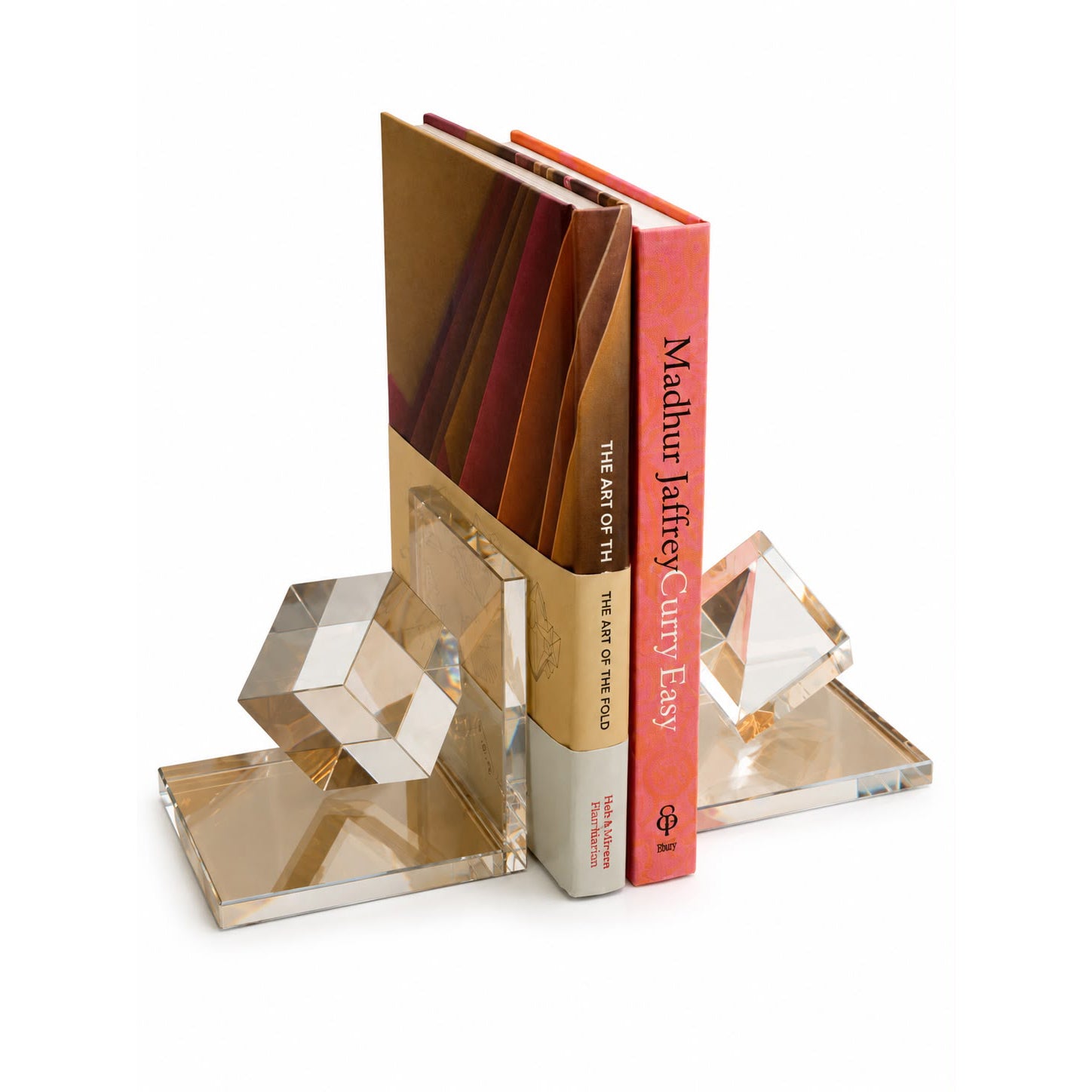 Amber Cubes Bookends