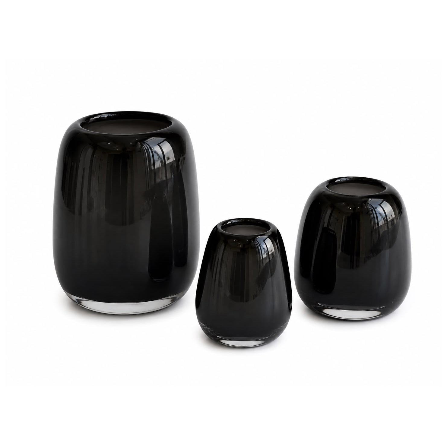 Black Glass Vase (Large)