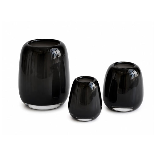 Black Glass Vase (Large)