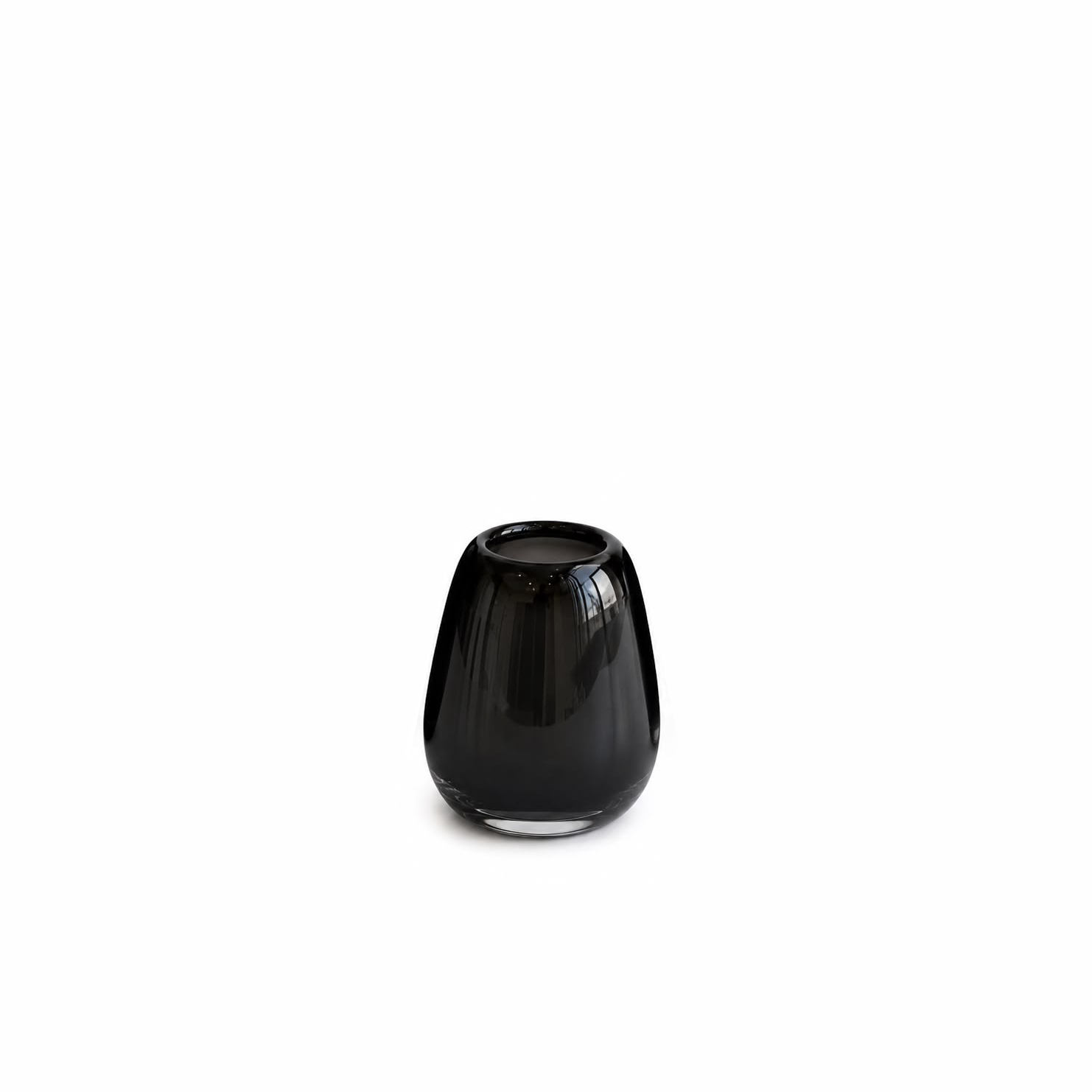 Black Glass Vase (Small)