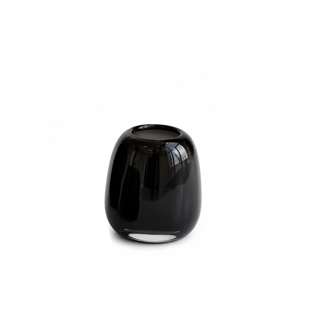Black Glass Vase (Medium)