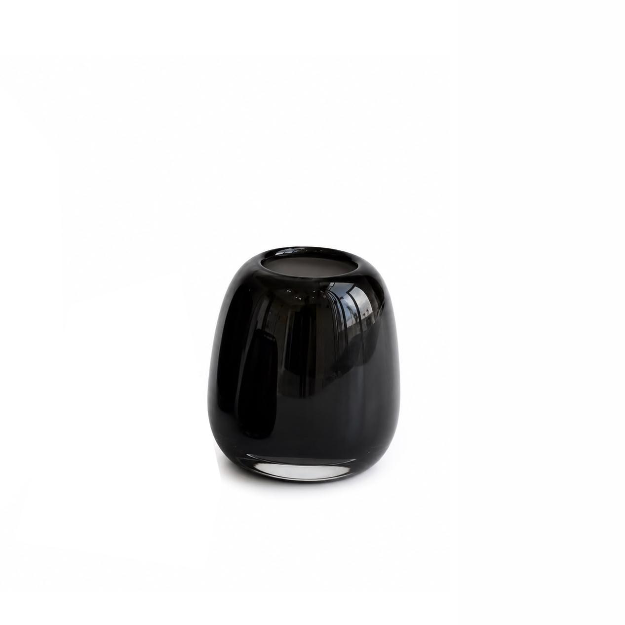 Black Glass Vase (Medium)