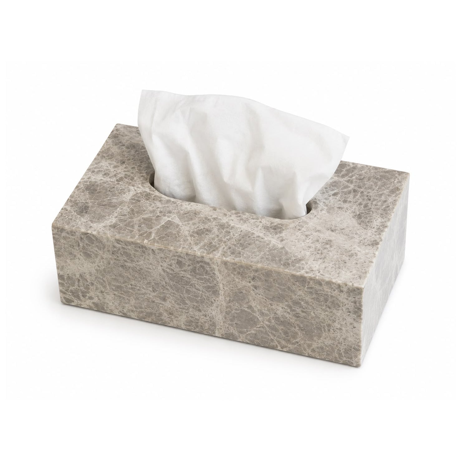 Grey Marble Tissue Box