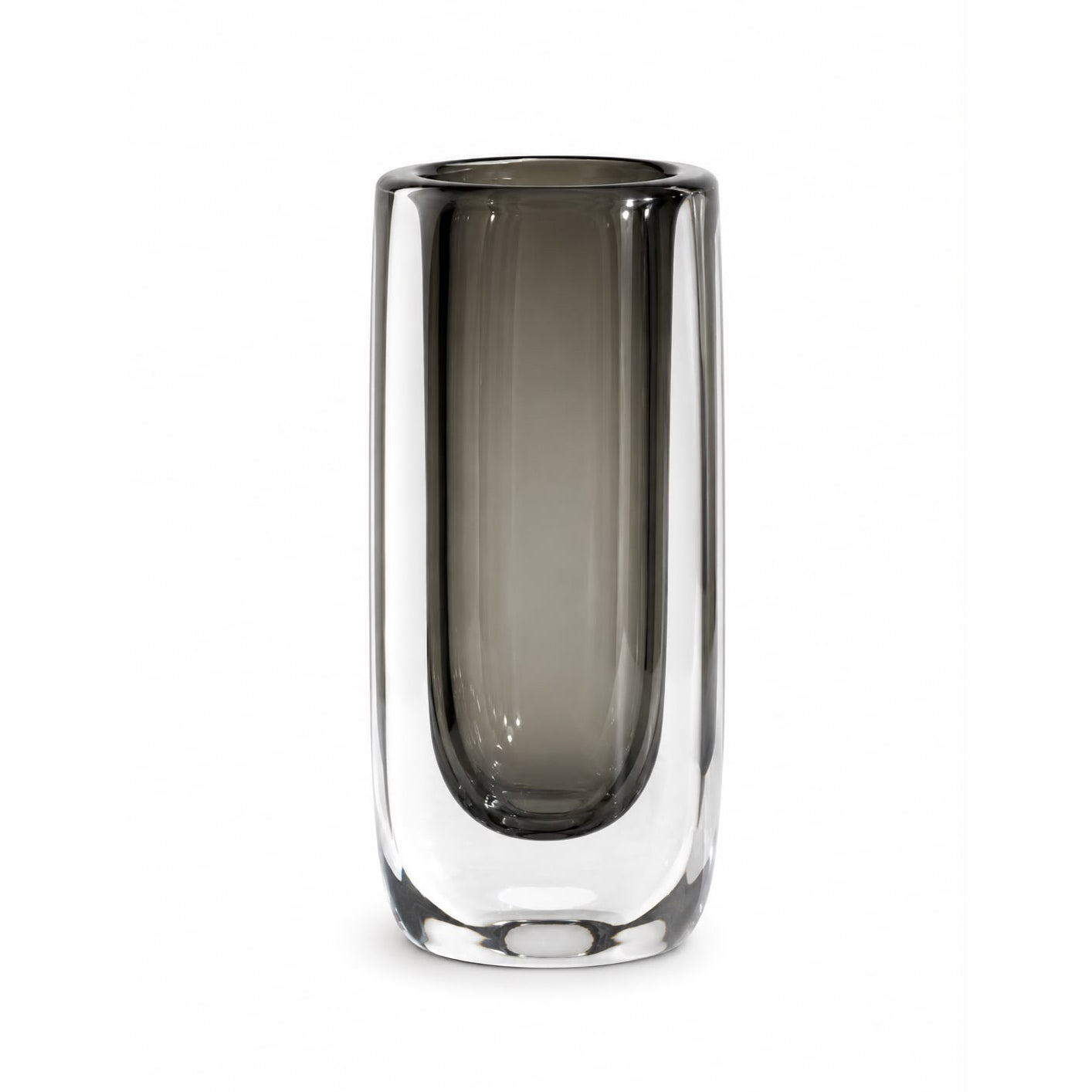 Smoked Glass Cylinder Vase