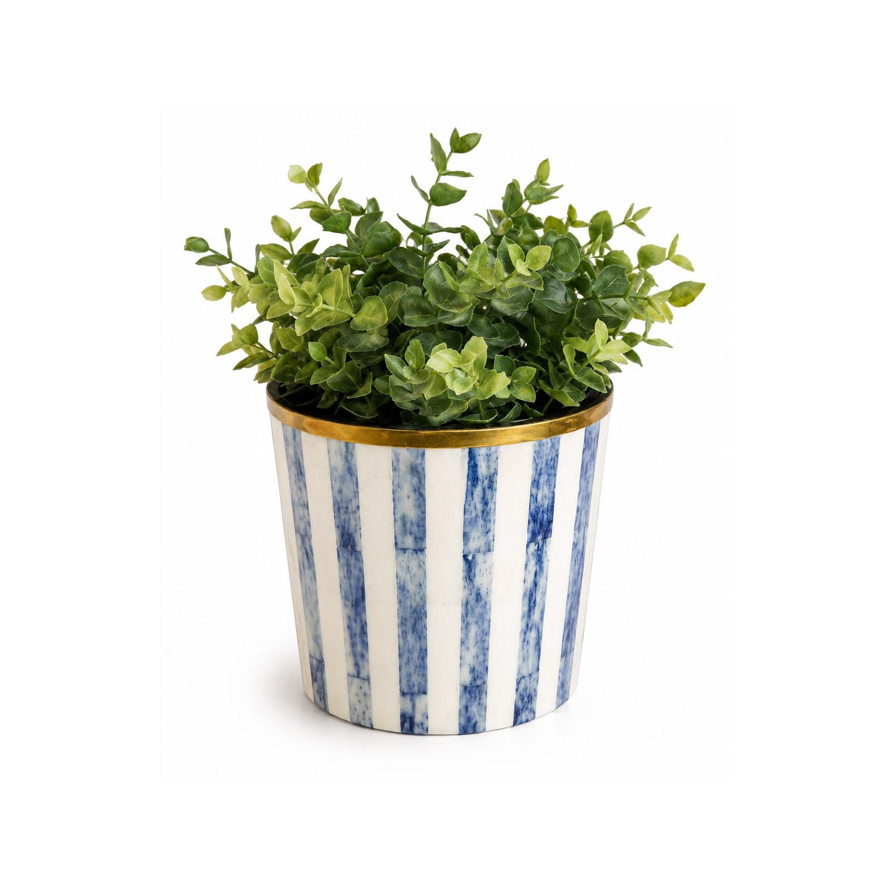 Indigo Stripe Artisan Planter