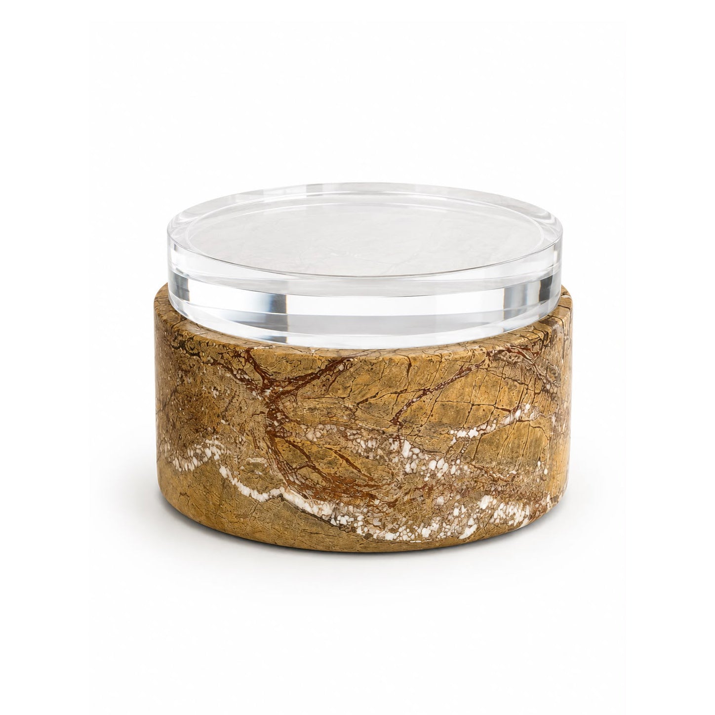 Stone Canister with Glass Lid