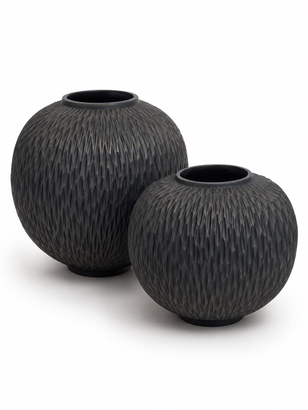 Black Rounded Vase