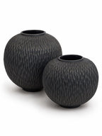Black Rounded Vase