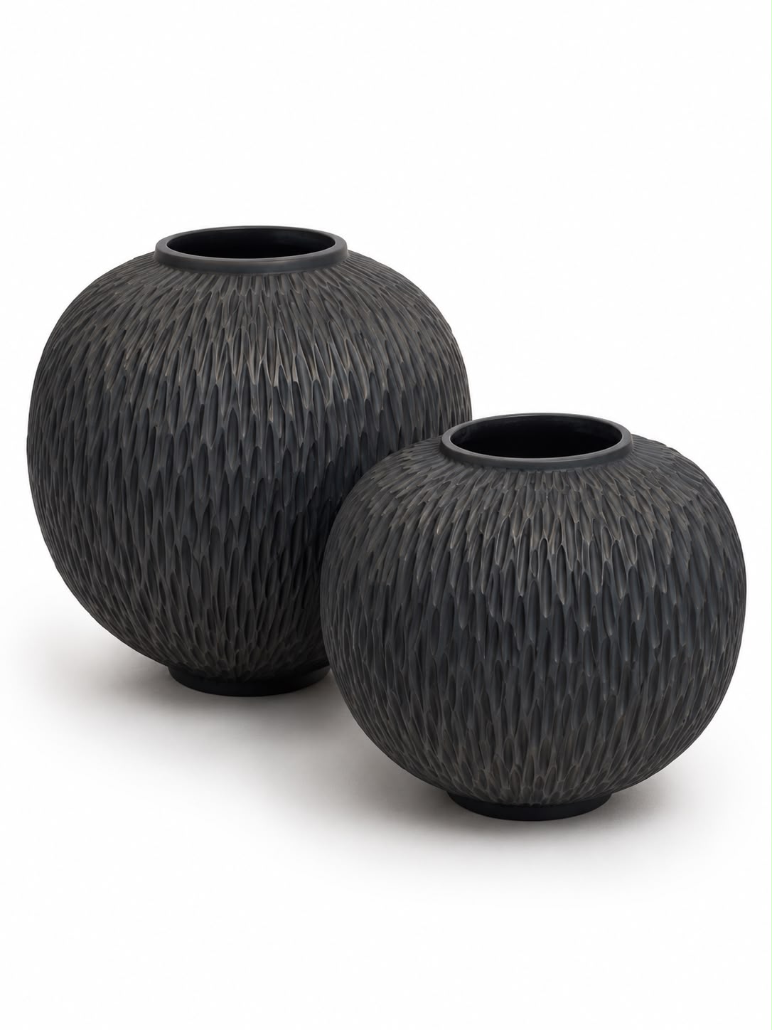 Black Rounded Vase
