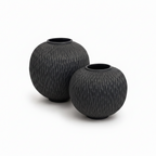 Black Rounded Vase