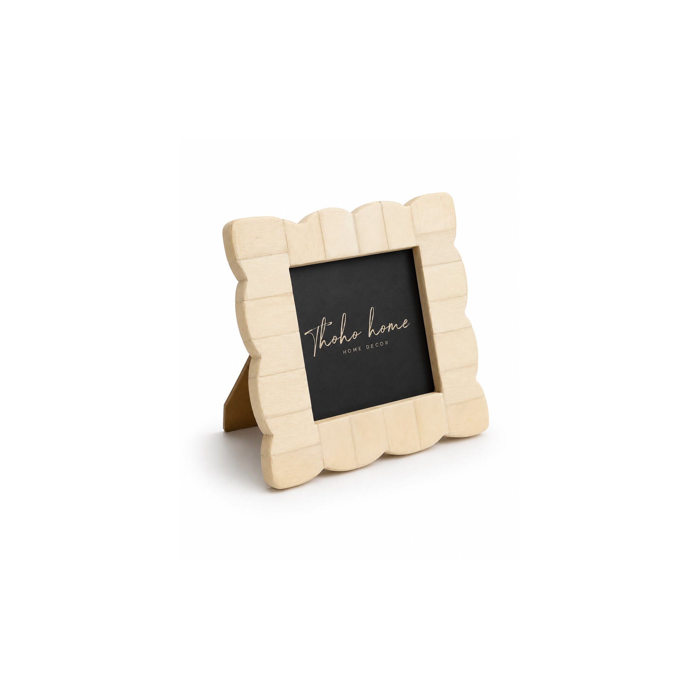 Scalloped Bone Inlay Photo Frame