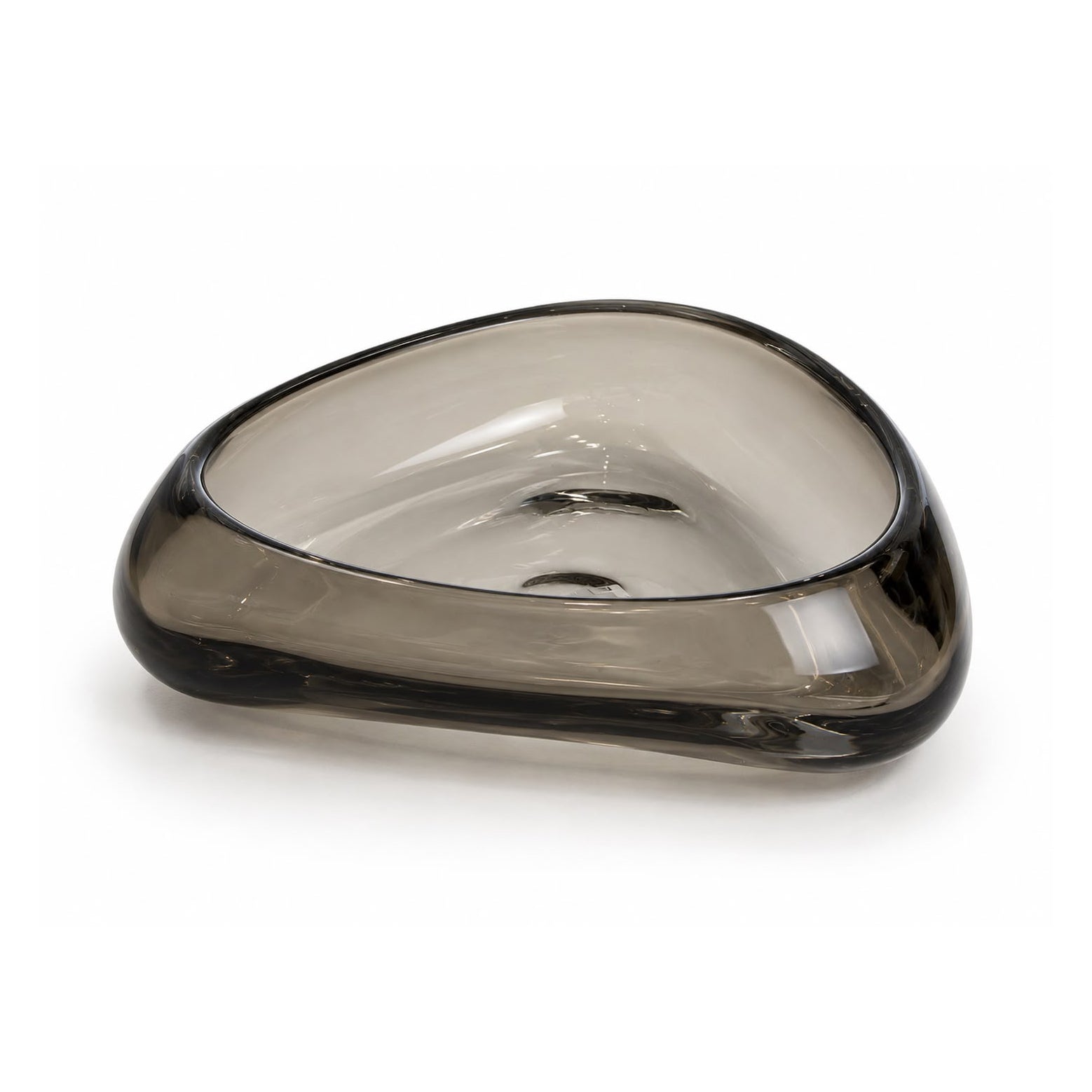 Smoked Glass Pebble Vase