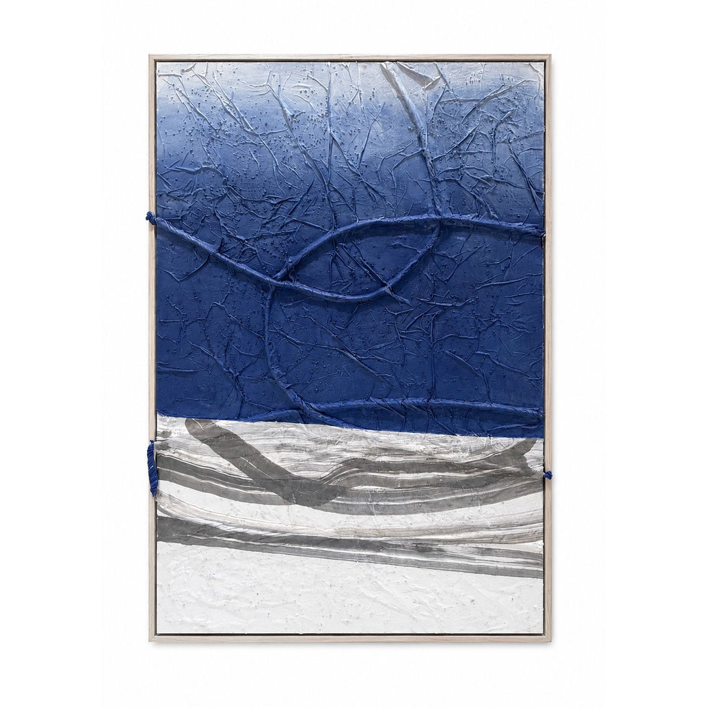 Blue Horizon Mixed Media Painting
