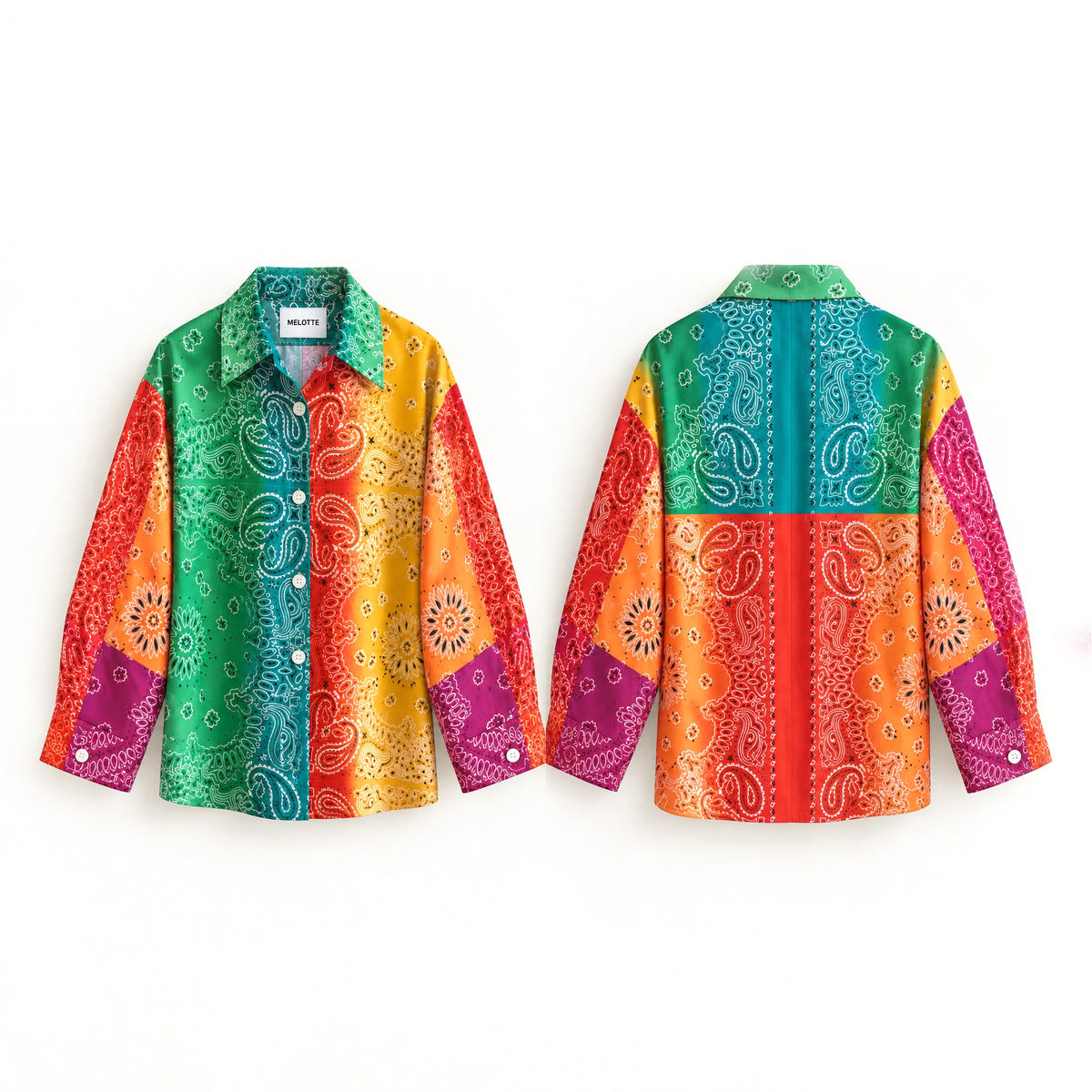 Long Sleeve Bandana Top (Random Color)