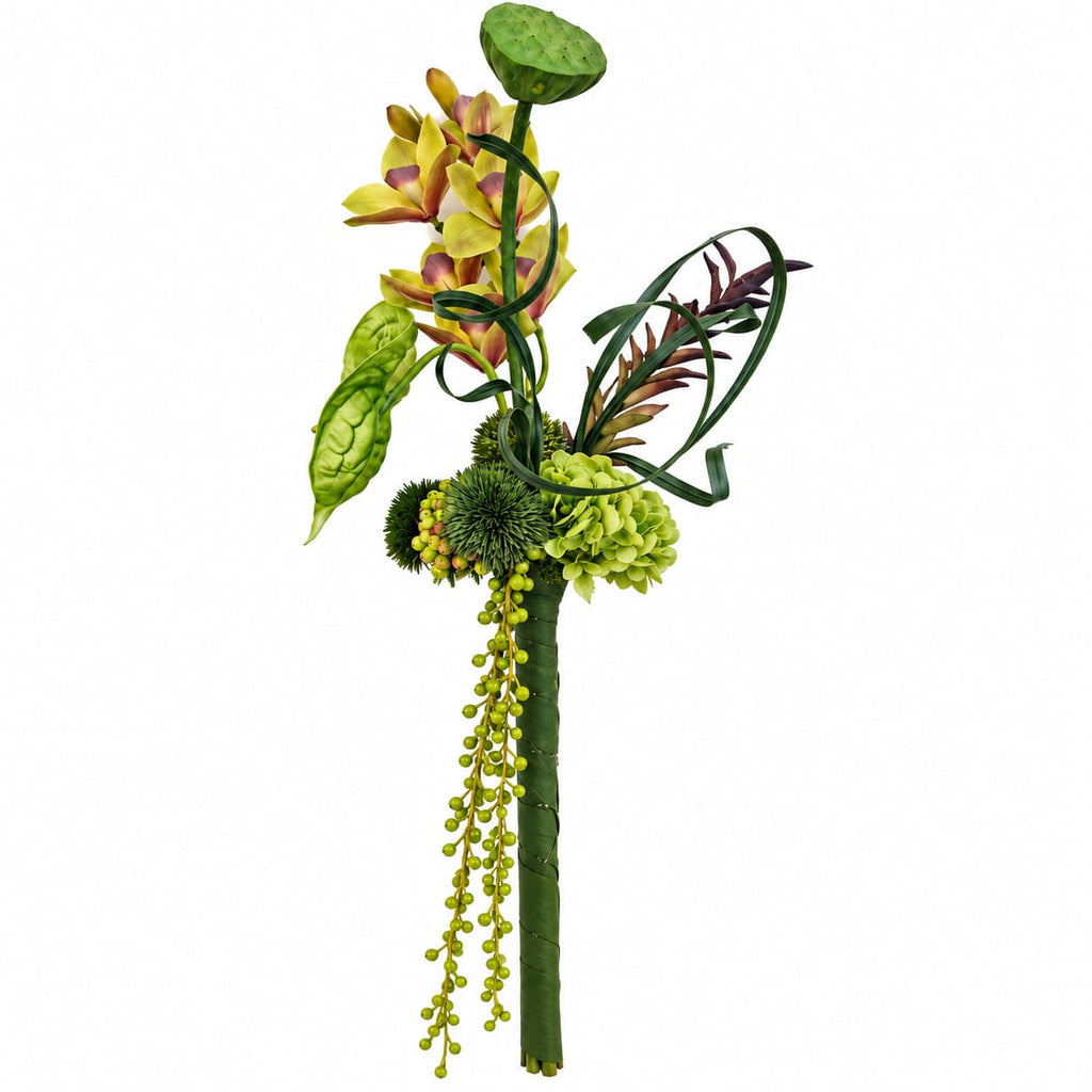 Green & Plum Orchid Arrangement