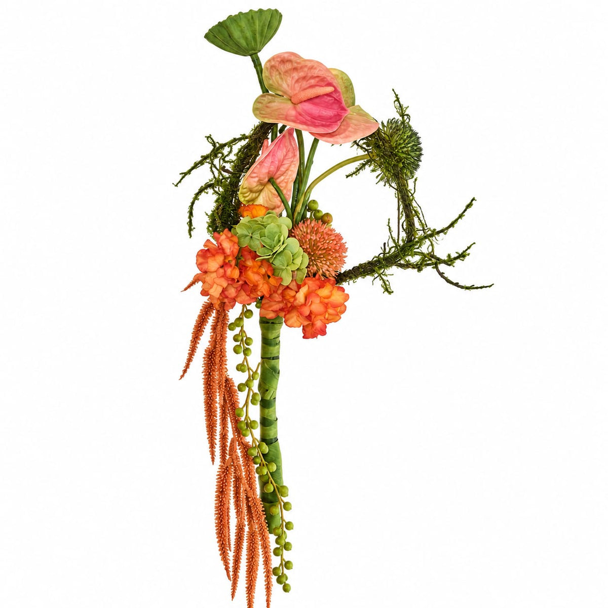 Green & Terracotta Moss Arrangement (Medium)