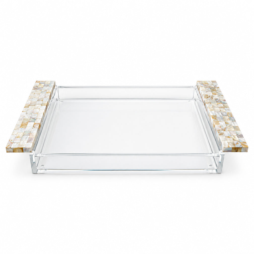 Mother of Pearl Handles Acrylic Tray