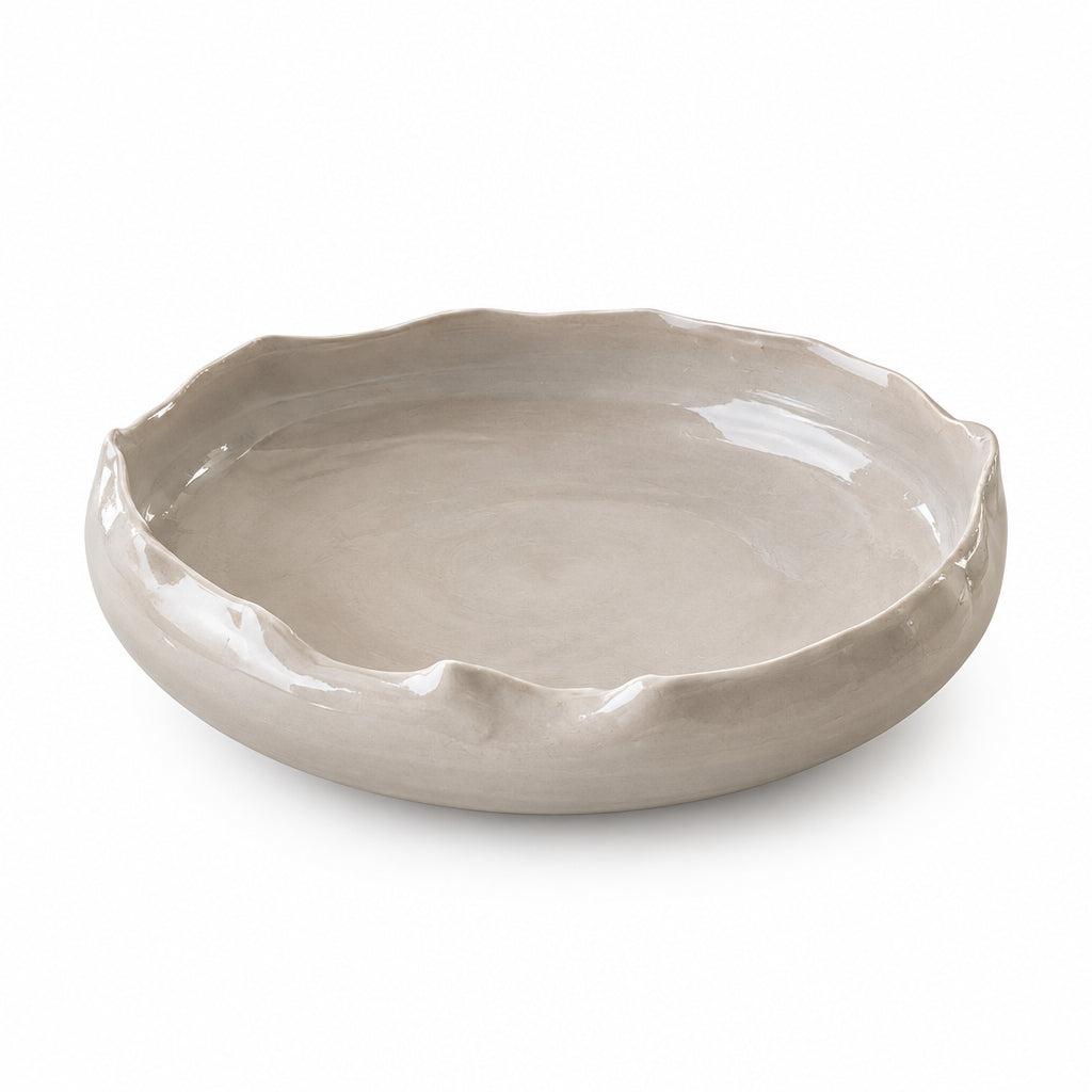 Greige Low Serving Plate (40cm)