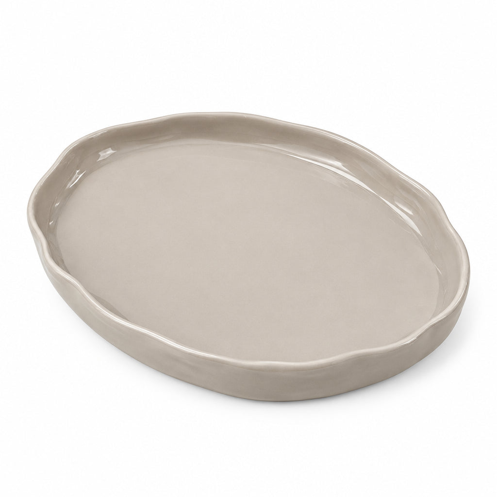 Greige Fish Plate (43cm)