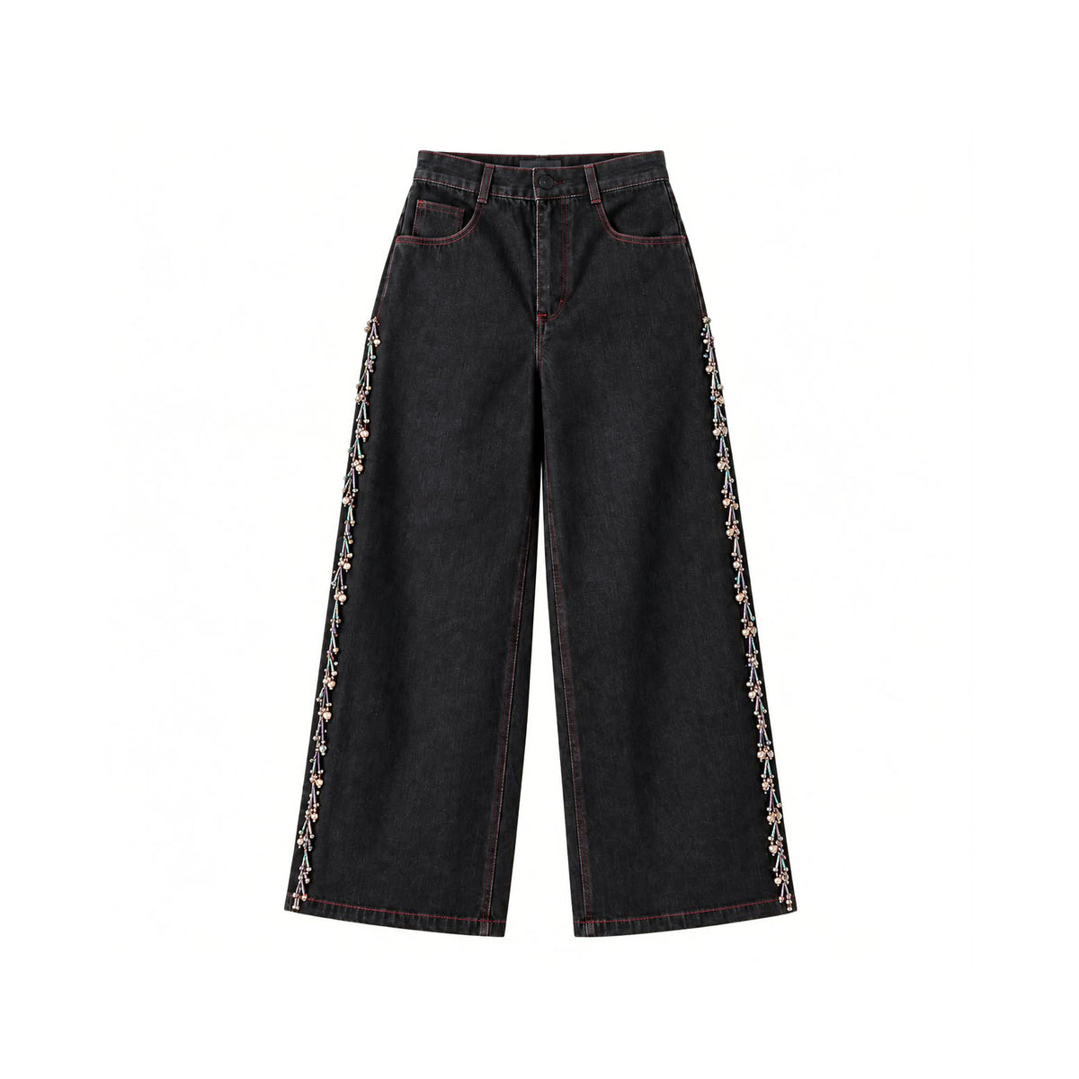 Midnight Beaded Jeans
