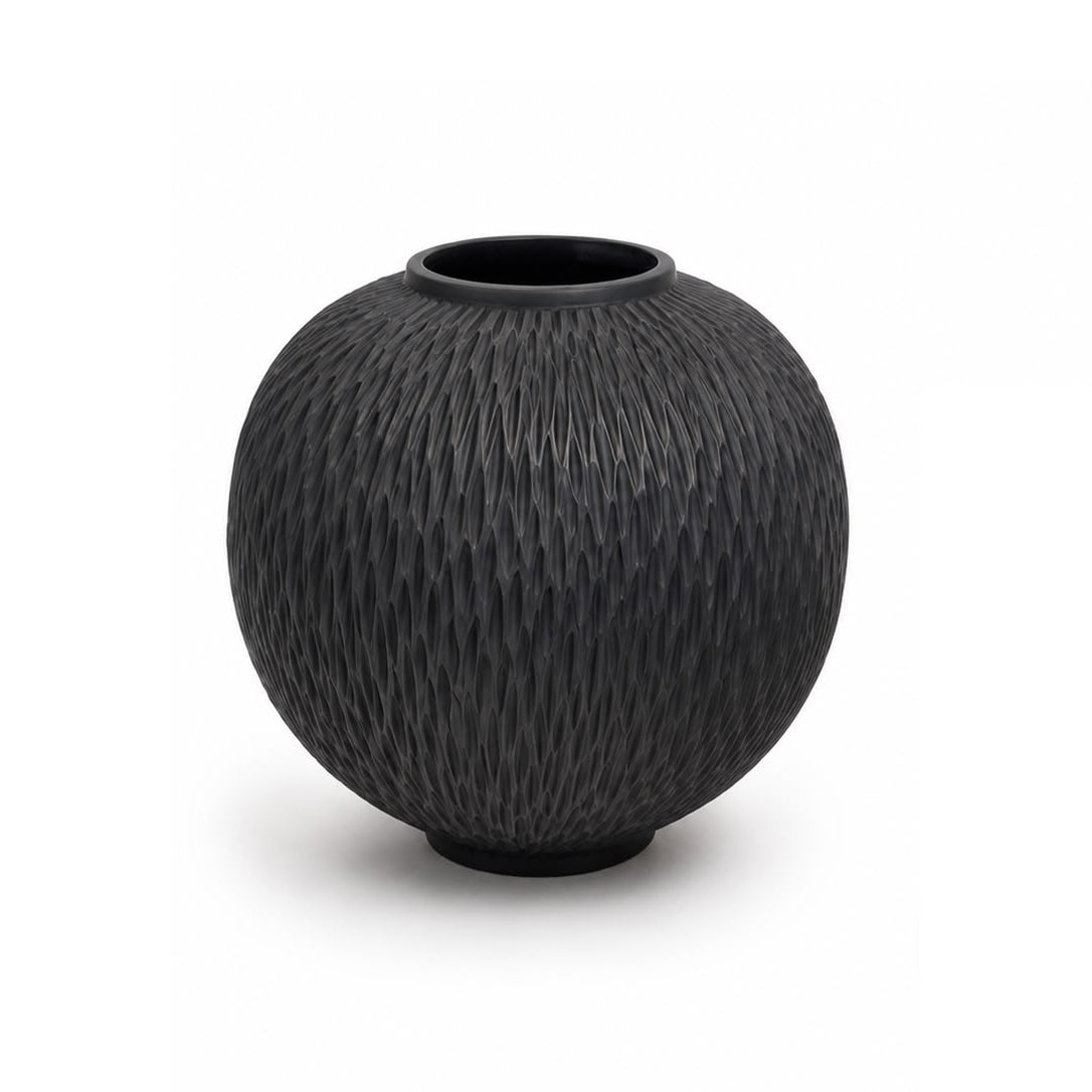 Black Rounded Vase