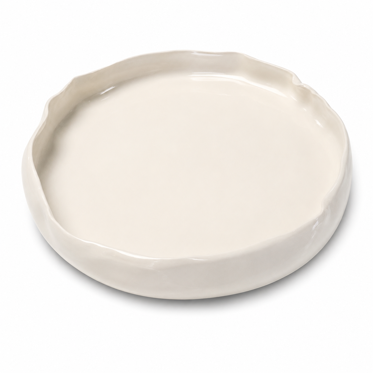 White Low Serving Plate