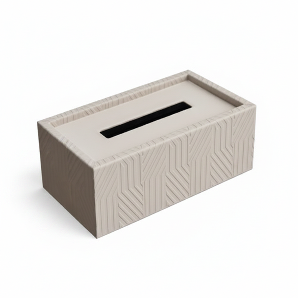 Herringbone Textured Tissue Box