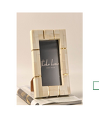 Bone Inlay & Brass Accented Photo Frame