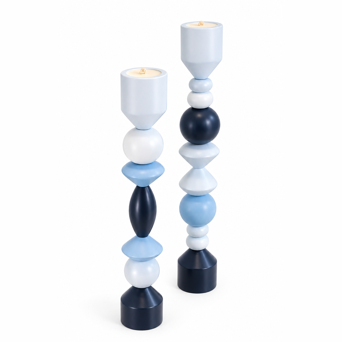 Pillar Candle Set (Blue)