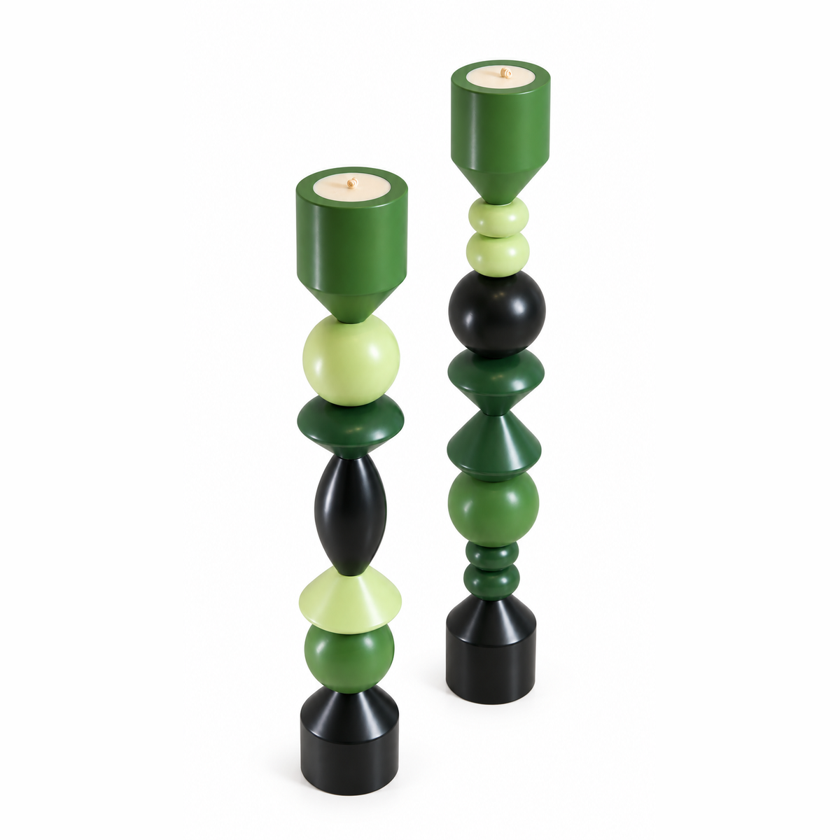 Pillar Candle Set (Green)