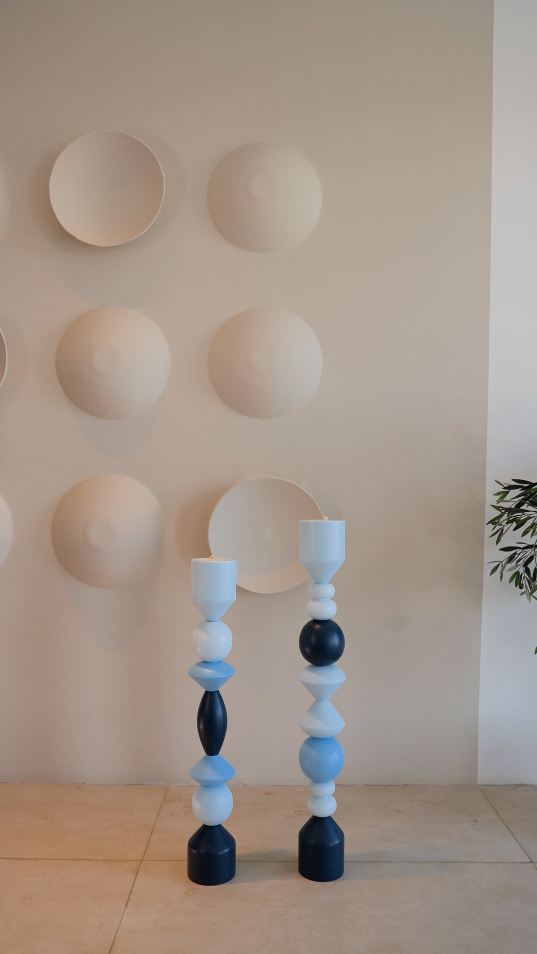 Pillar Candle Set (Blue)