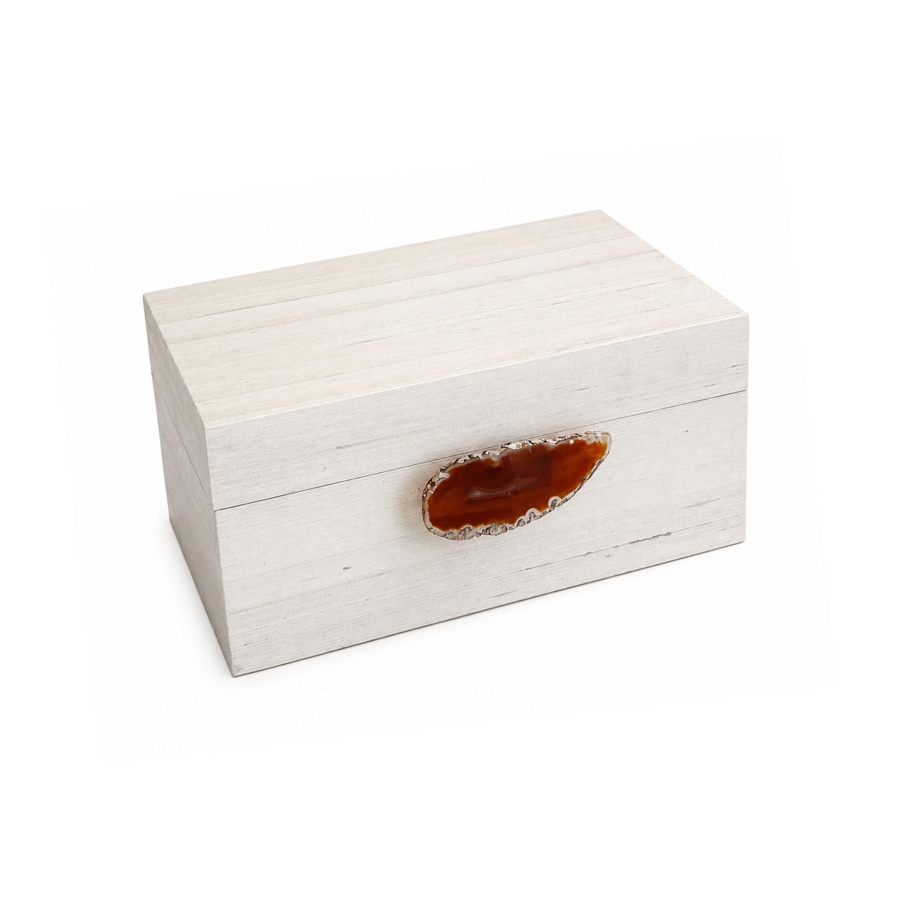 White Marble & Carnelian Agate Decorative Box